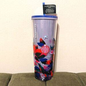 Starbucks Holiday 2023 Poinsettia Bouquet Color Change Venti Cold Tumbler